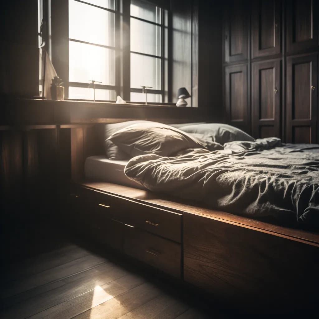 Изображение к статье "Многофункциональность кроватей с ящиками: уютная спальня и практичное решение"
