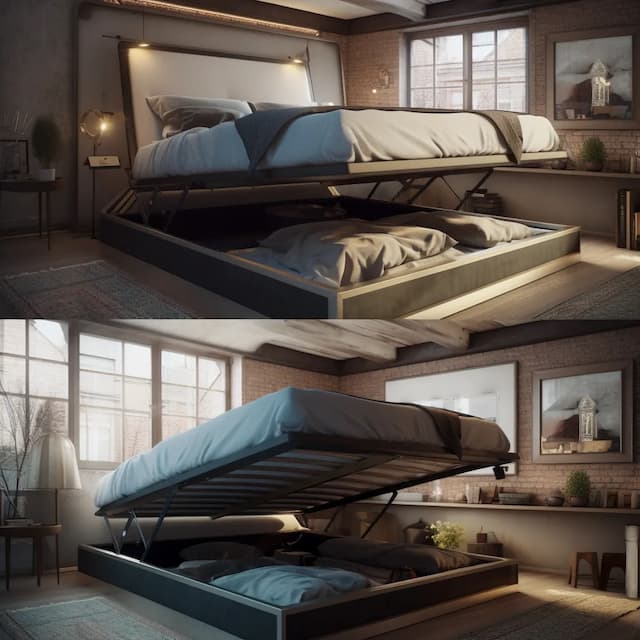 Изображение к статье "Кровати с подъемным механизмом: умные решения для хранения и комфорта"