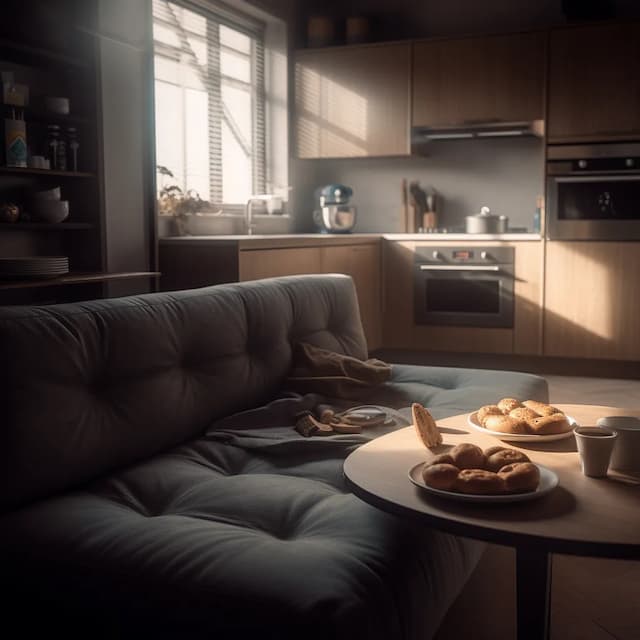 Изображение к статье "Как разместить диван со спальным местом на кухне: практичное решение для малогабаритных квартир"